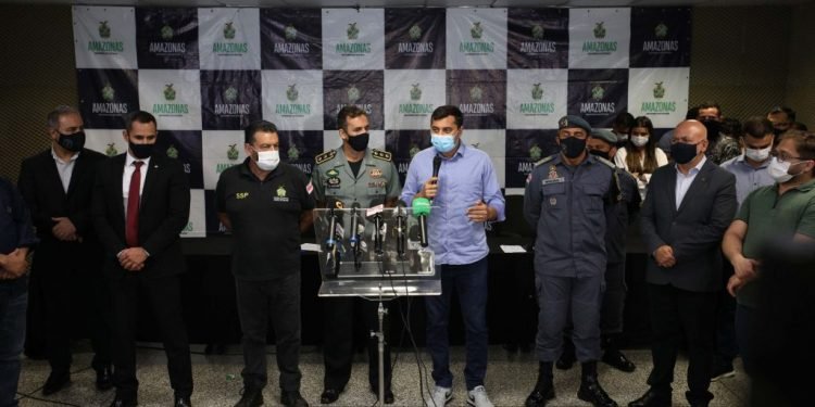 Wilson Lima se reúne com coordenação da Força Nacional de Segurança e apresenta ações para restabelecer ordem no Amazonas