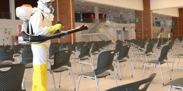 Centro de Convenções do Amazonas Vasco Vasques recebe serviço de sanitização para mutirão ‘Vacina Amazonas’