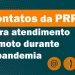 Contatos da PRR2 para atendimento remoto durante a pandemia de Covid-19