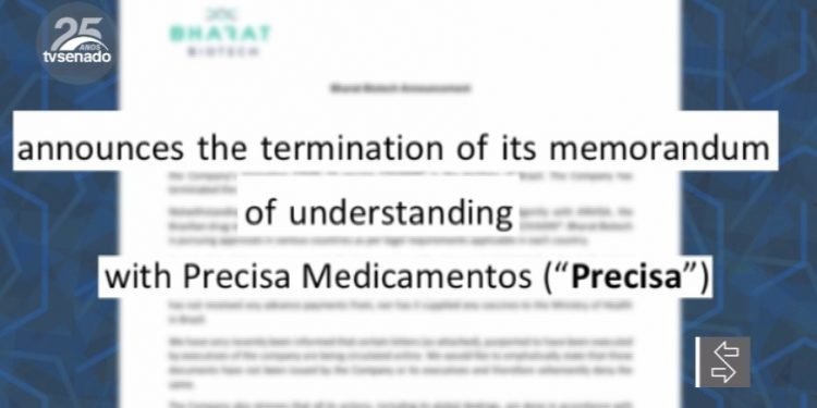 Vídeo: Laboratório de vacina indiana cancela vínculo com a Precisa, empresa investigada na CPI da Pandemia