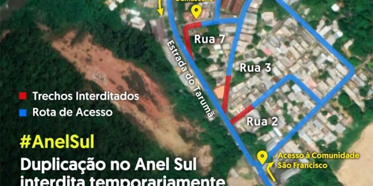 Seinfra alerta para interdições em ruas da Comunidade São Francisco, na zona oeste