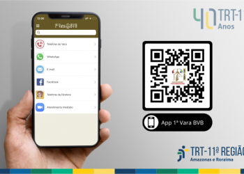 Aplicativo facilita acesso às audiências virtuais e ao atendimento da 1ª Vara do Trabalho de Boa Vista