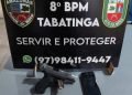 Em Tabatinga, PMAM apreende dois adolescentes com arma de fogo e conduzindo motocicleta roubada