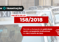 Em tramitação na Câmara, projeto autoriza publicidade social em táxis