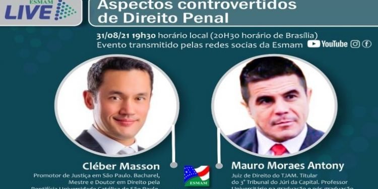 Projeto Live Esmam abordará o tema “Aspectos Controvertidos de Direito Penal”, na próxima terça-feira (31)