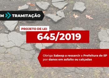 Projeto em tramitação obriga Sabesp a ressarcir Prefeitura por gastos com tapa buraco mal executado