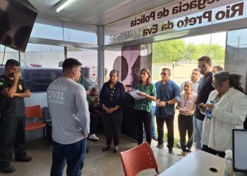 Comitiva do GMF/TJAM inspeciona carceragem da 36.ª Delegacia Interativa de Polícia em Rio Preto da Eva